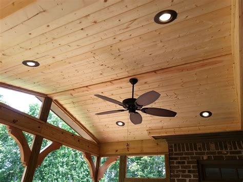 finished ceiling  ceiling fan   lights design ideas archadeck pergola  roof