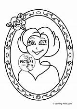 Mirror Coloring Pages Kids Printable Mother Template Mothers 1483 92kb sketch template