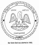 Coloring Louisiana State Seal Pages Symbols Printable Popular Bird Gov Coloringhome sketch template