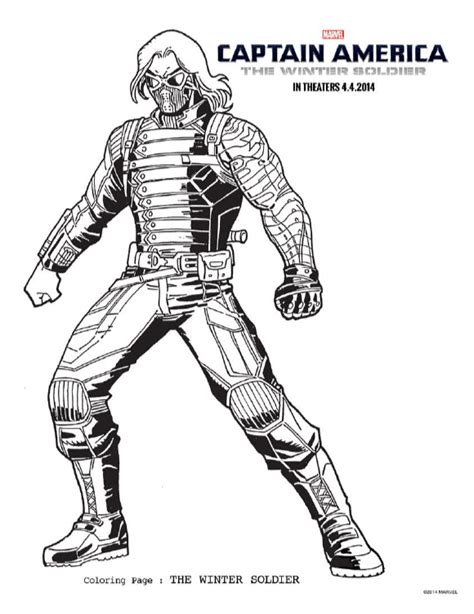 bucky barnes coloring pages
