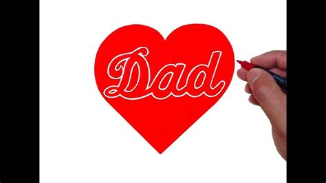 draw dad  cursive   heart youtube