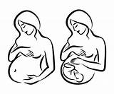 Incinta Simbolo Stilizzato Embarazada Embarazadas Maternidad Stylized Gravidanza Silueta Embarazo Iconos Estilizado Símbolo Contorno Icono Maternità Profilo Signo Illustrazioni sketch template