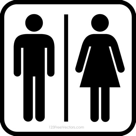 Male Female Restroom Symbols Free Vector By 123freevectors On Deviantart