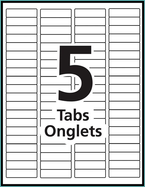 Staples 8 Tab Template Download Avery 5 Tab Template