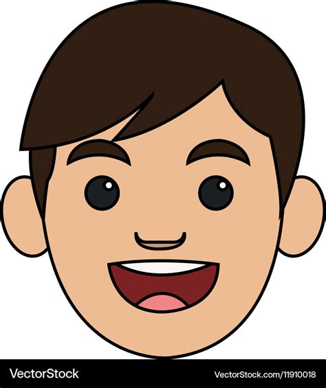 isolated boy cartoon head design royalty  vector image