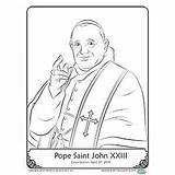 John Xxiii Pages Pope St Coloring Store Saint Catholic His sketch template