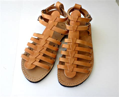 ancient greek leather sandals gladiator sandals spartan etsy uk