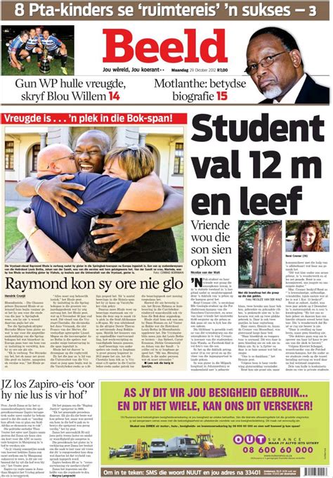 newspaper beeld south africa newspapers  south africa mondays