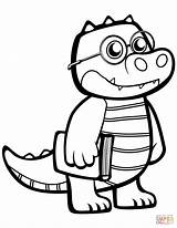 Coloring Glasses Crocodile Pages Funny Crocodiles Printable Animals Drawing Reptiles Dinosaurs Kids Parentune Cartoon Preschool Worksheets Cute Supercoloring sketch template