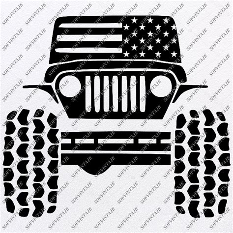 American Jeep Svg Files Usa Flag Svg Design Original