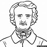 Poe Edgar Allan Coloring Pages Drawing Color Book Raven Thecolor Frank Historical Vector Famous Figures Visit Books Anne Getdrawings sketch template