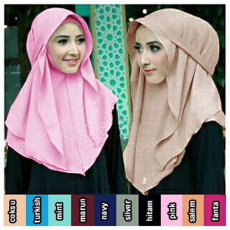 hijab pashmina instan bella terbaru  harga murah variasi tali