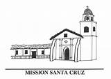 Santa Cruz Missions Mission California Coloring Mobile Pages Template sketch template