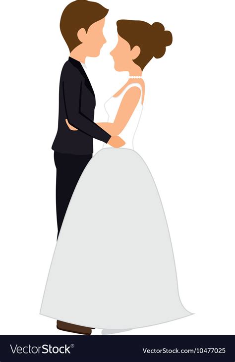 woman and man couple wedding cartoon royalty free vector