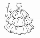 Coloring Pages Dress Barbie Color Printable Getcolorings sketch template