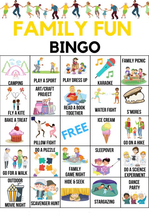 kids busy   family fun bingo game