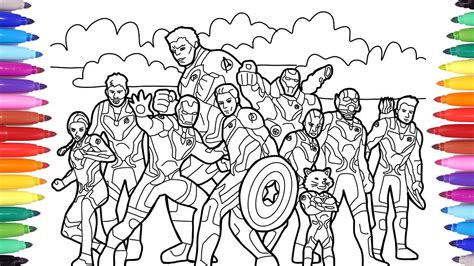 avengers assemble marvel coloring pages  adults jesyscioblin