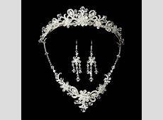 Bridal Jewelry Set and Tiara of Swarovski Crystal Wedding Jewelry