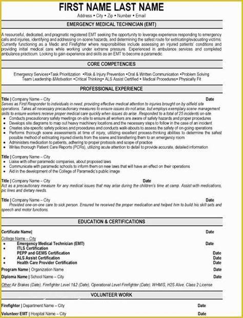 emt resume templates  emergency medical technician resume sample