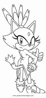 Sonic Blaze Colorare Personaggio Personaggi Trickfilmfiguren Cartone Ausmalen Malvorlage Cartoni sketch template