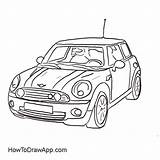 Cooper Mini Car Coloring Drawing Clipart Pages Draw Sketch Drawings Classic Smart Body Max Man Google Cars Clip Cartoon Clipground sketch template