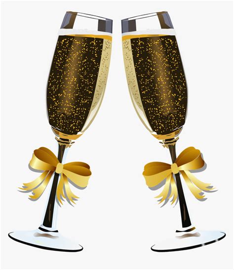 Party Glass Png Silver Champagne Flutes Clipart