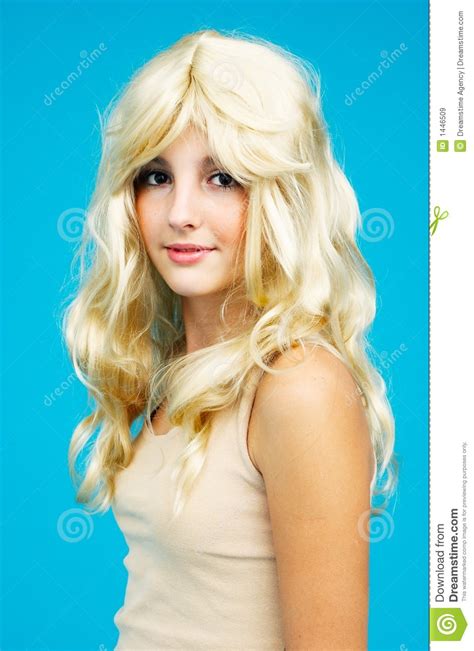mooie blonde tiener stock afbeelding afbeelding