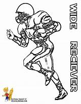 Coloring Football Wide Pages Receiver Gridiron Gritty Sheets Player Yescoloring Reciever sketch template