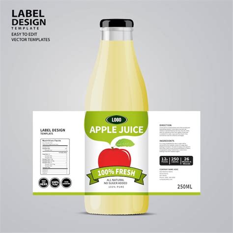 premium vector bottle label