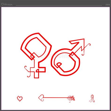 male and female sex icons are created by a straight line continuous