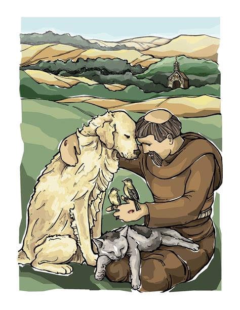 St Francis Of Assisi Art Print 8 X 10 By Modhmary On Etsy