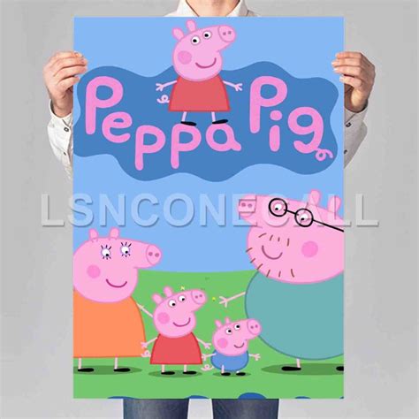 peppa pig poster print art wall decor lsnconecall lsnconecall