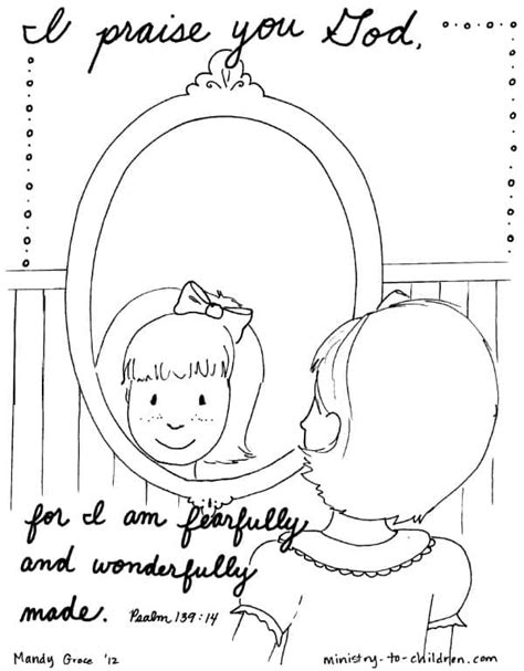 fearfully  psalm  coloring page boy version bible images