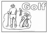 Golf Coloring Pages Printable Getcolorings Color sketch template