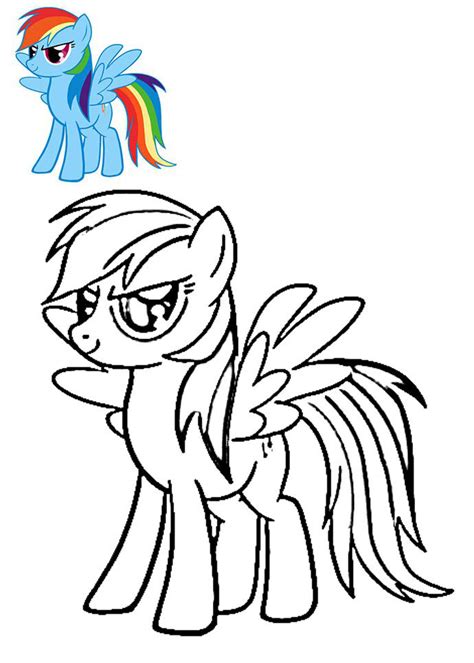 downloading rainbow dash coloring pages    print