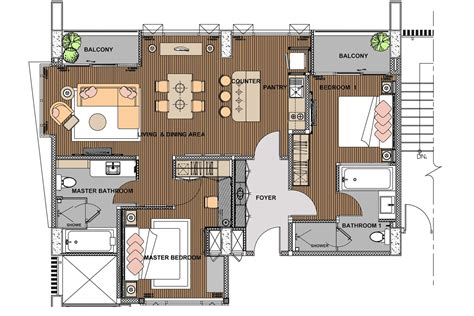 bedroom suite floor plan layout  park  suvarnabhumi