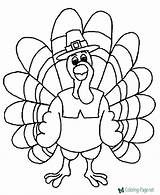 Thanksgiving Coloring Turkey Pages Printable sketch template