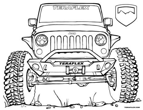 cars ideas   coloring pages jeep jeep drawing