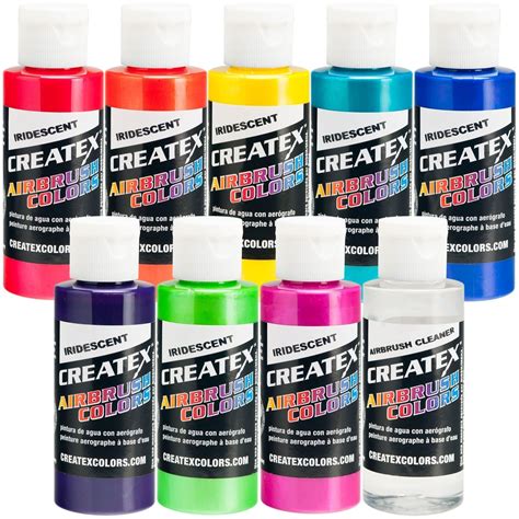 iridescent  createx airbrush paint colors set  oz bottles buy