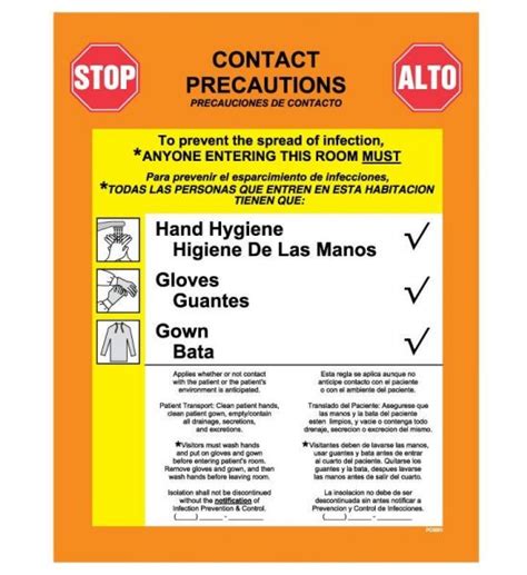 contact precaution sign ppe labels medicus health