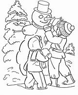 Winter Pages Colouring Coloring Printable Kids Popular sketch template