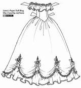 Gown Coloring Liana Gowns Ausmalen Malvorlagen Clothing Malbücher Bastelarbeiten Kleid Weißes Prinzessin Ballkleider sketch template