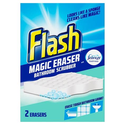 flash magic eraser household cleaner bathroom   pack  ocado