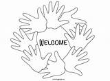 Welcome Coloring Pages Back Fall Hands Color Printable Getcolorings School Pag Getdrawings Colorings Print sketch template