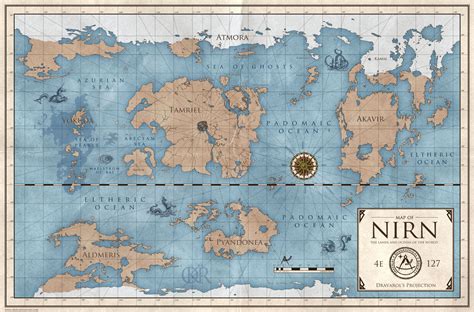 The Elder Scrolls World Map Of Nirn By Okiir On Deviantart