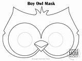 Owl Mask Coloring Kids Printable Template Templates Masks Girl Simplemomproject Seç Pano Girls sketch template
