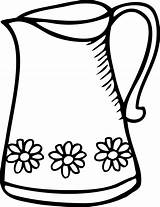 Jug Coloring Colouring Pages sketch template