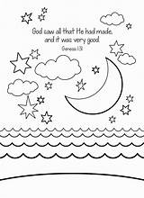 Bible Genesis Worksheets Preschoolers Sunday Verse Coloring4free God Sheets Days Coloringhome Tracing Vicoms Verses Kidsworksheetfun sketch template