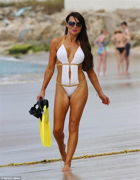 lizzie cundy indulges in a spot of water sports in very revealing cut