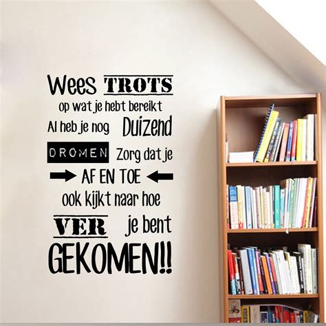 dutch inspirational quotes vinyl wall decal sticker nederlands home living room study room art
